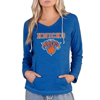 Women's Concepts Sport Royal New York Knicks Mainstream Terry Hooded Top