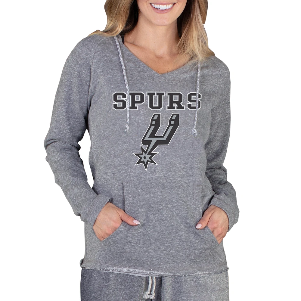 Women's Concepts Sport Gray San Antonio Spurs Mainstream Terry Hooded Top