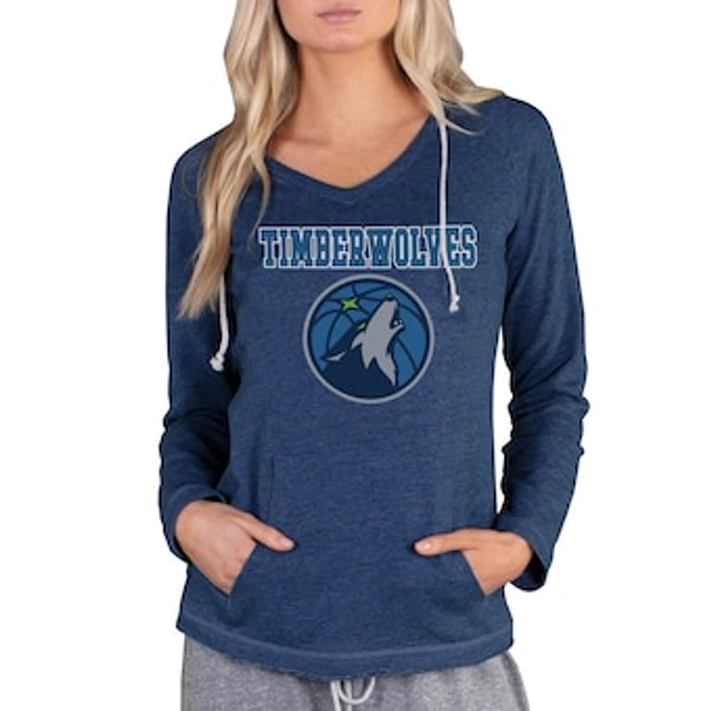 Women's Concepts Sport Navy Minnesota Timberwolves Mainstream Terry Hooded Top