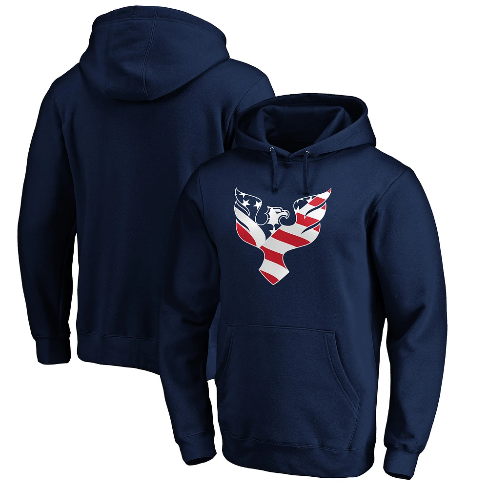 Men's Navy D.C. United Banner Wave Pullover Hoodie