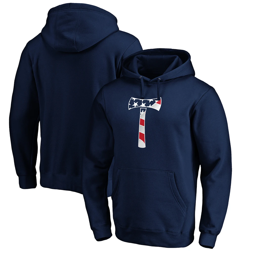 Men's Navy Portland Timbers Banner Wave Pullover Hoodie