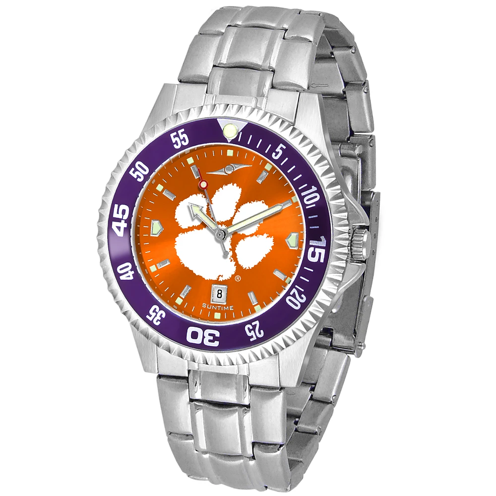 Orange Clemson Tigers Competitor Steel AnoChrome Color Bezel Watch