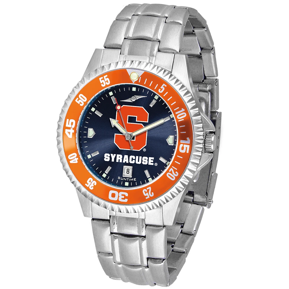 Navy Syracuse Orange Competitor Steel AnoChrome Color Bezel Watch