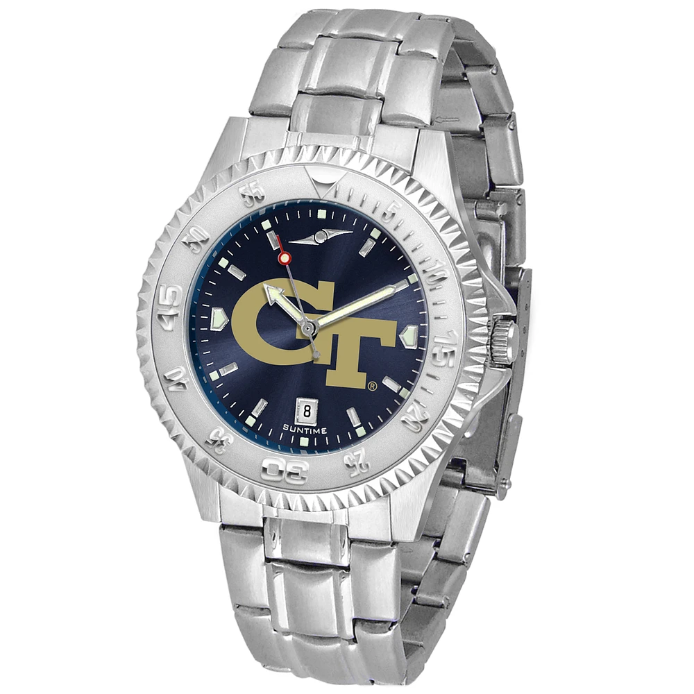 Navy Georgia Tech Yellow Jackets Competitor Steel AnoChrome Watch