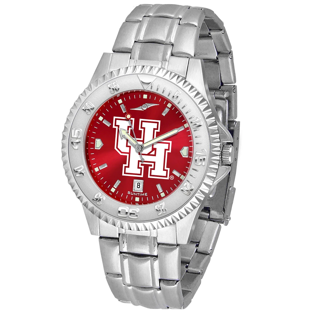 Red Houston Cougars Competitor Steel AnoChrome Watch
