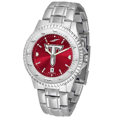 Cardinal Troy University Trojans Competitor Steel AnoChrome Watch