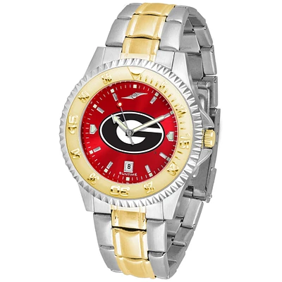 Red Georgia Bulldogs Competitor Two-Tone AnoChrome Watch