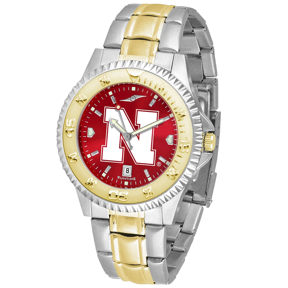 Scarlet Nebraska Huskers Competitor Two-Tone AnoChrome Watch