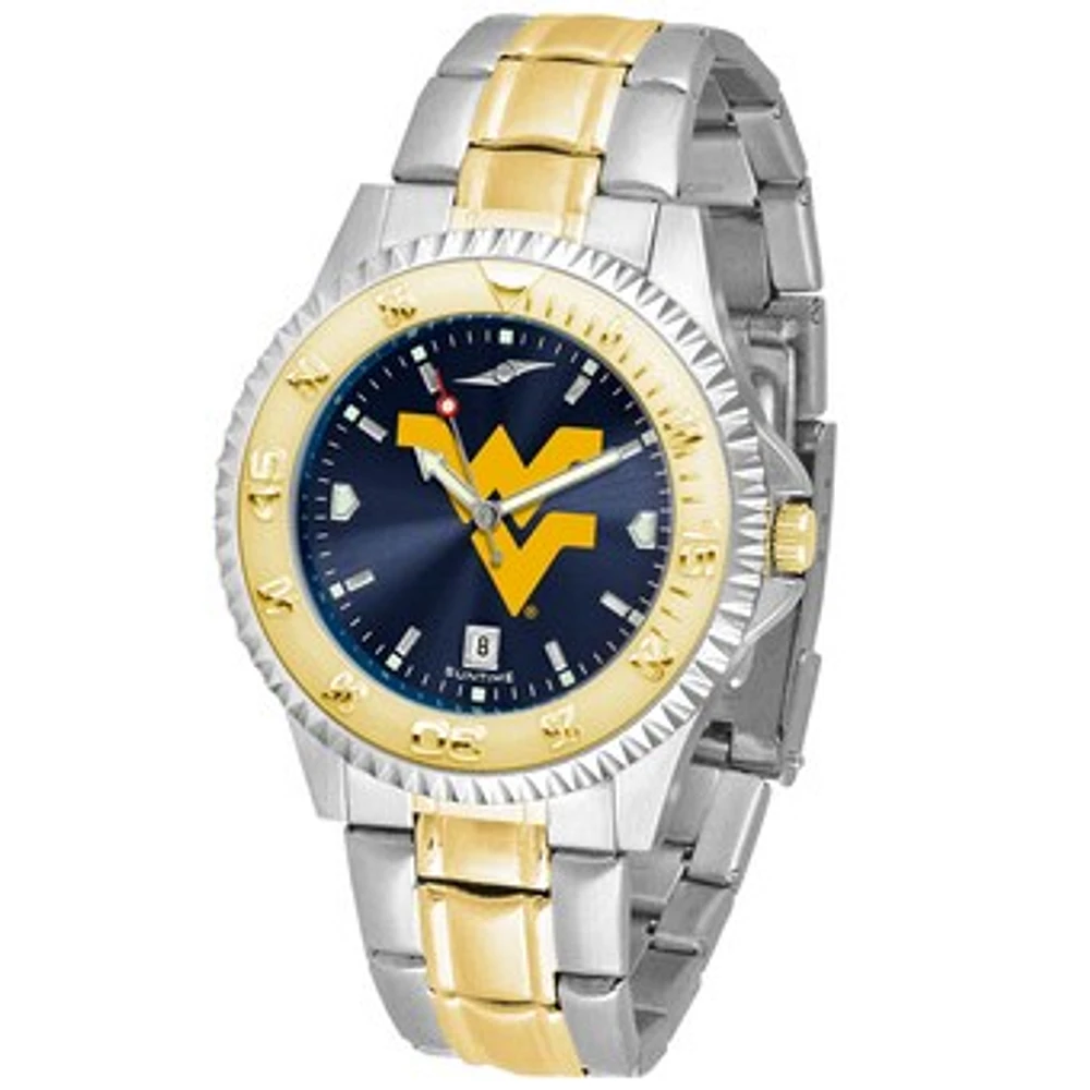 Navy West Virginia Mountaineers Competitor Two-Tone AnoChrome Watch