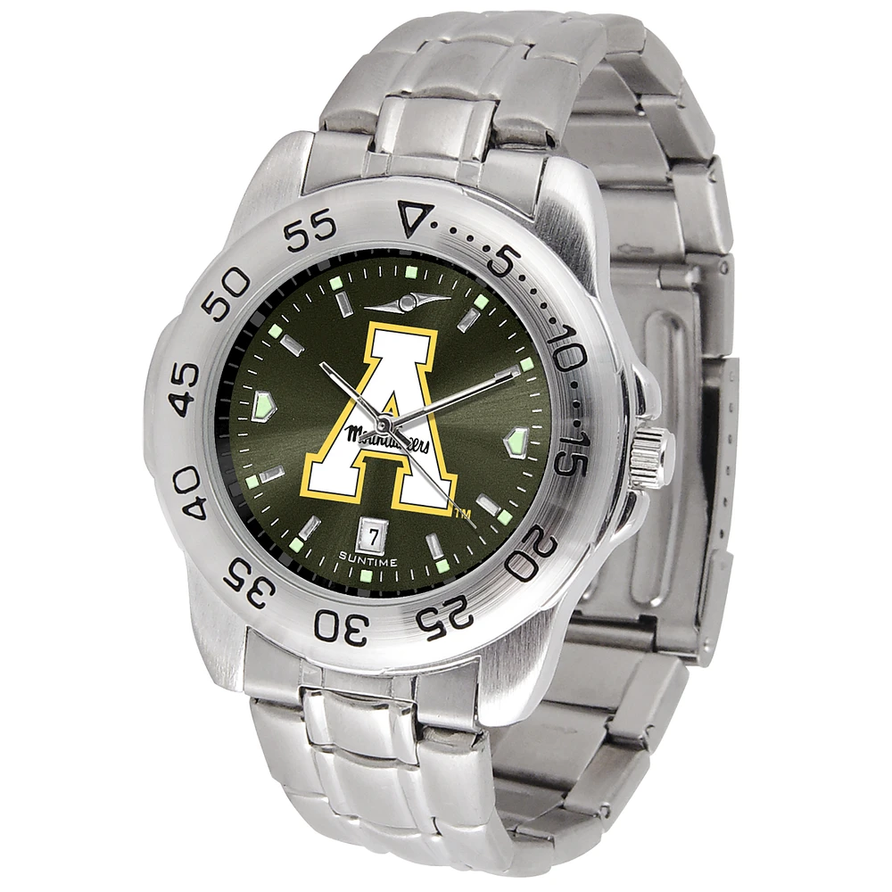 Black Appalachian State Mountaineers Sport Steel AnoChrome Watch
