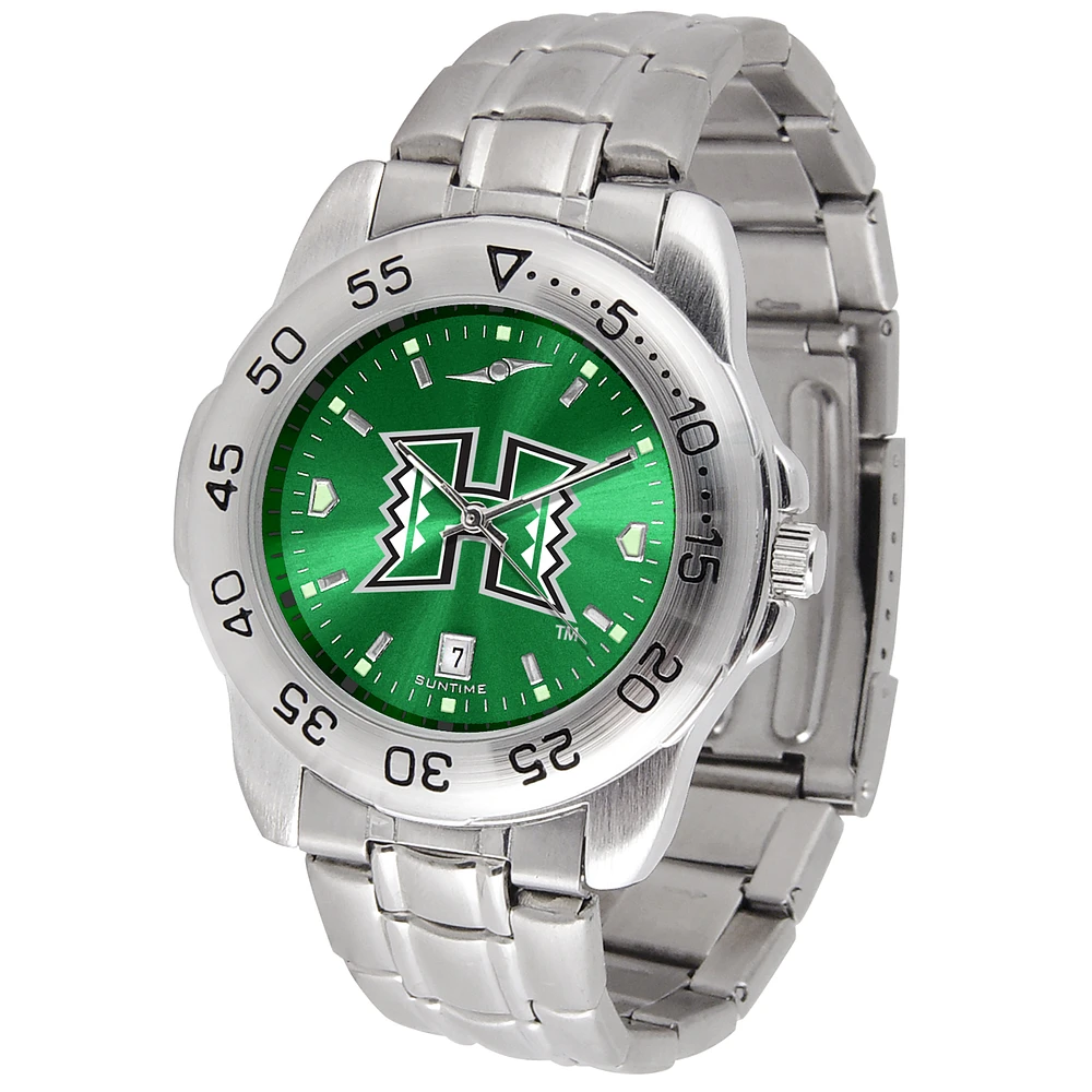 Green Hawaii Warriors Sport Steel AnoChrome Watch