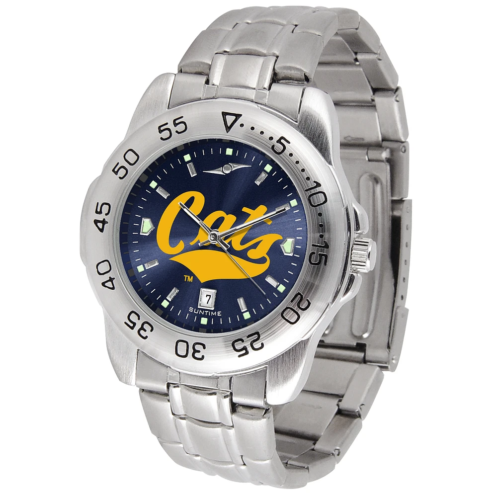 Navy Montana State Bobcats Sport Steel AnoChrome Watch