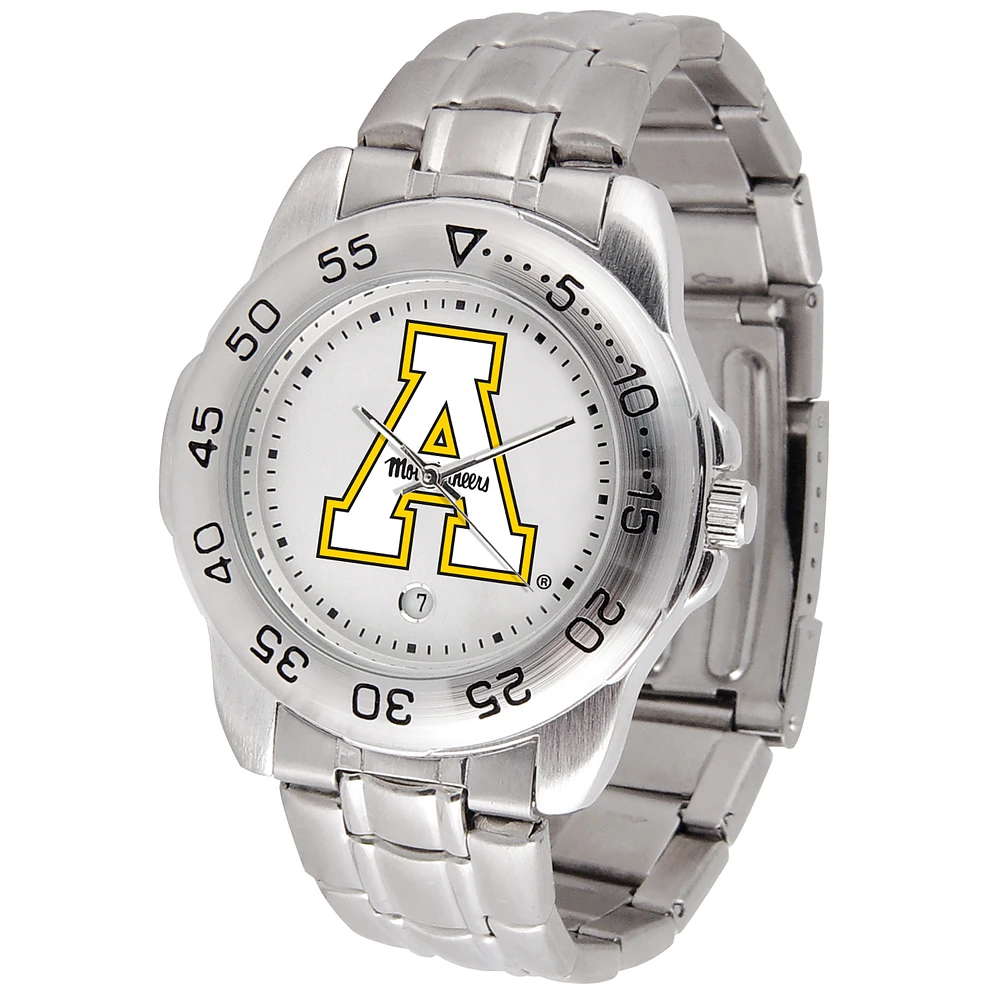 White Appalachian State Mountaineers Sport Steel Watch