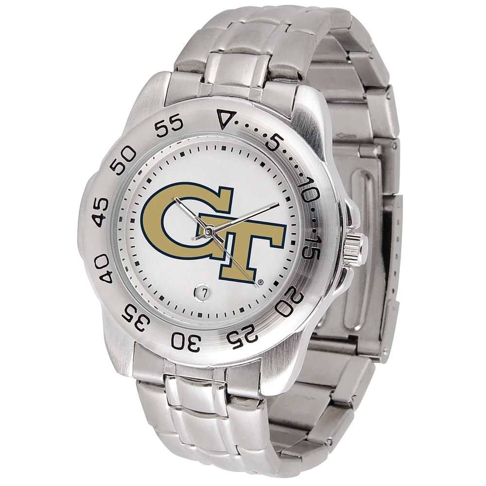 White Georgia Tech Yellow Jackets Sport Steel Watch