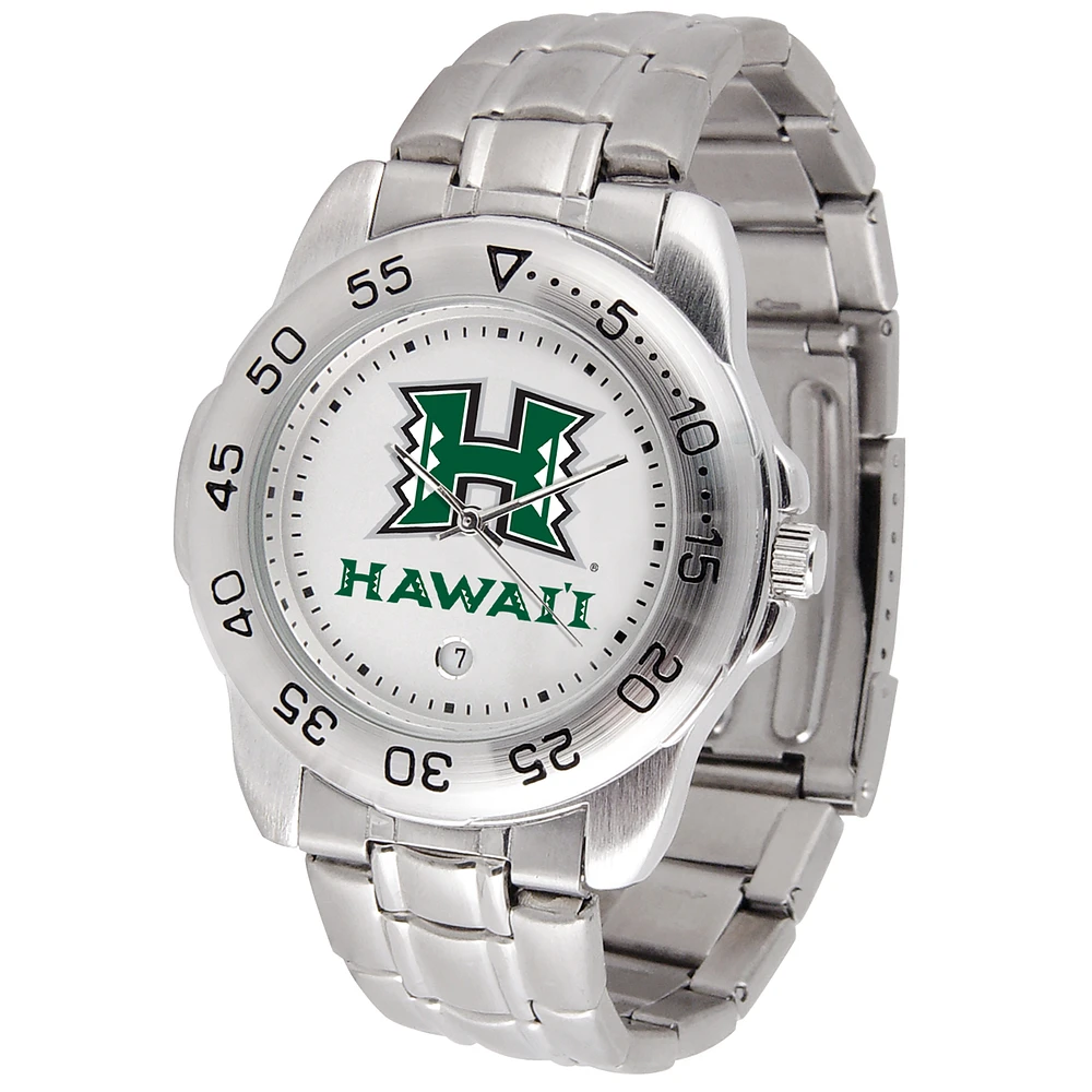 White Hawaii Warriors Sport Steel Watch
