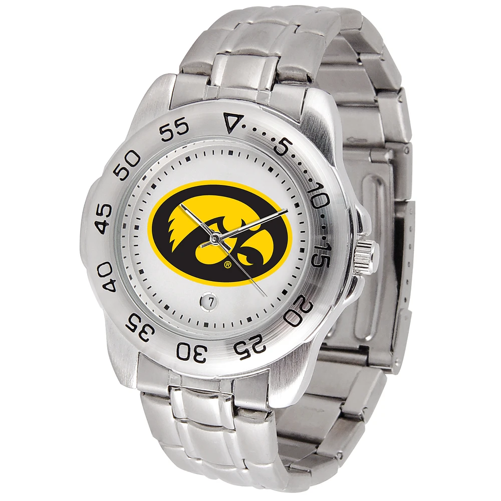 White Iowa Hawkeyes Sport Steel Watch