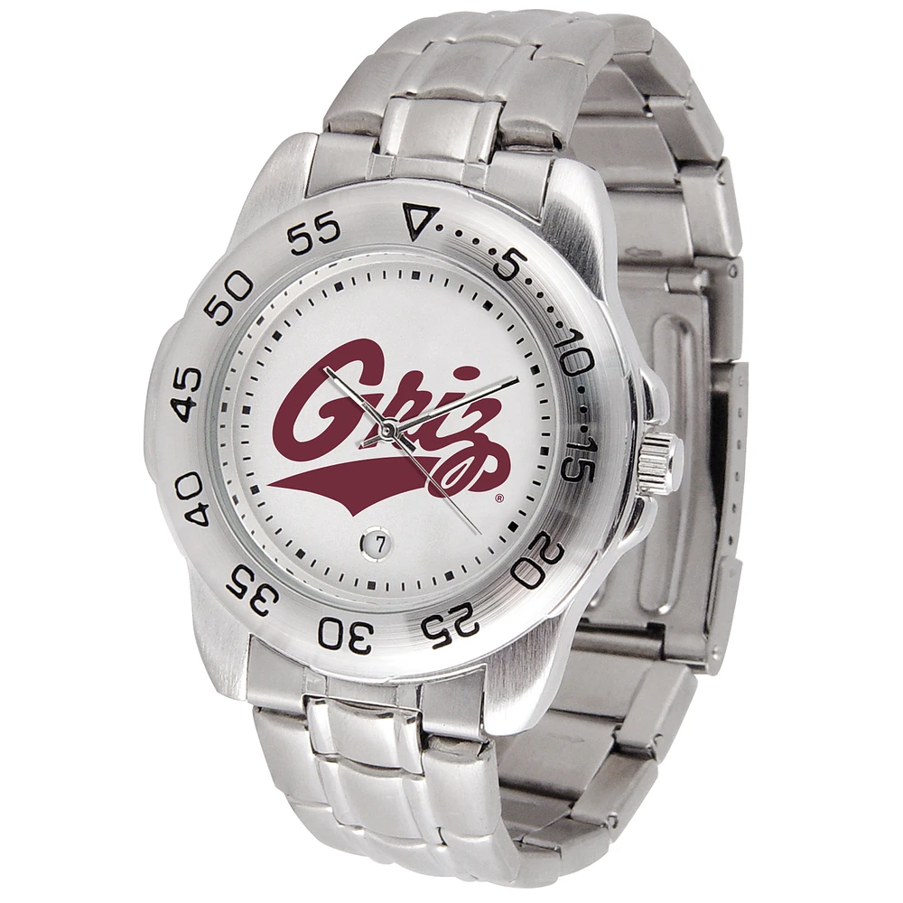 White Montana Grizzlies Sport Steel Watch