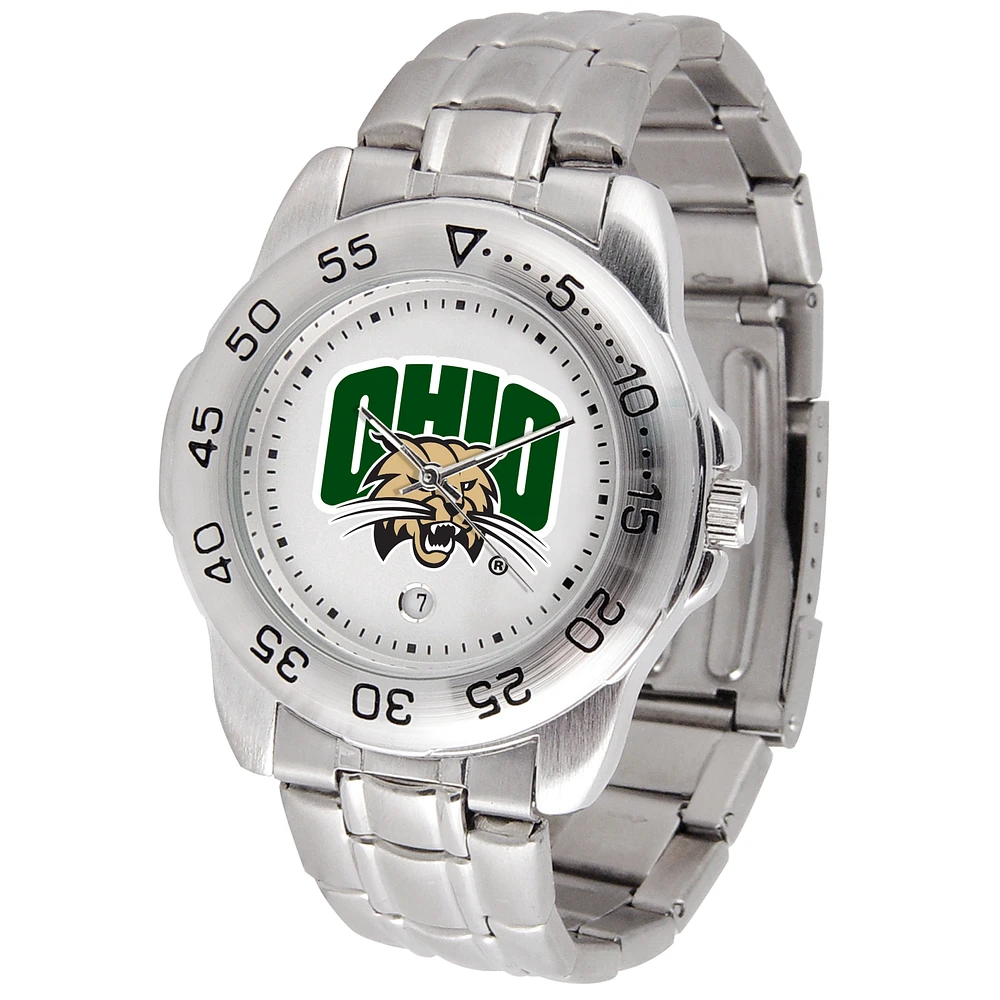 White Ohio Bobcats Sport Steel Watch