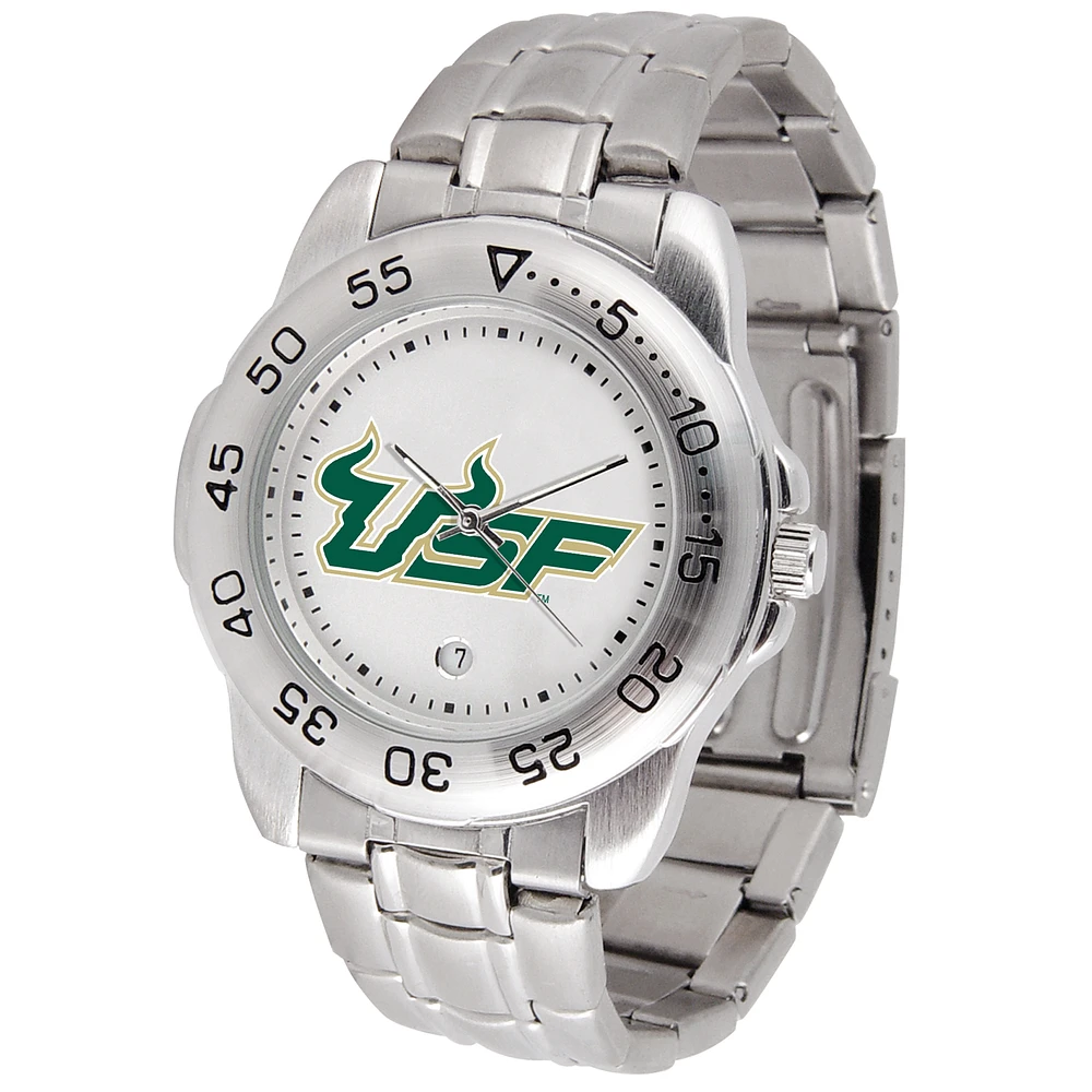 White South Florida Bulls Sport Steel Watch