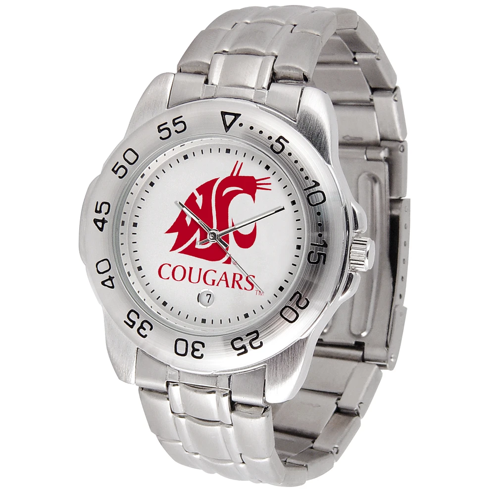 White Washington State Cougars Sport Steel Watch