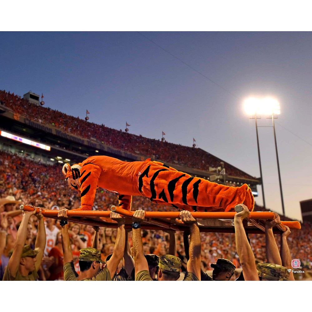 Clemson Tigers Unsigned Tiger Touchdown Pushup Photograph