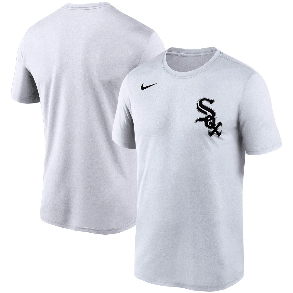 Men's Nike White Chicago Sox Wordmark Legend Performance T-Shirt
