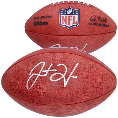 Justin Herbert Los Angeles Chargers Autographed Duke Game Football