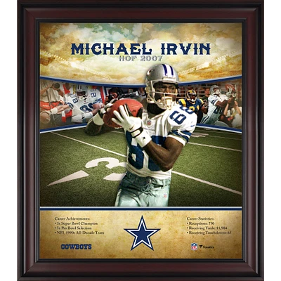 Michael Irvin Dallas Cowboys Framed 15" x 17" Hall of Fame Career Profile