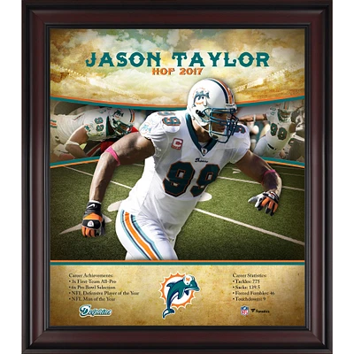 Jason Taylor Miami Dolphins Framed 15" x 17" Hall of Fame Career Profile