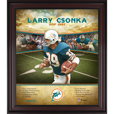 Larry Csonka Miami Dolphins Framed 15" x 17" Hall of Fame Career Profile