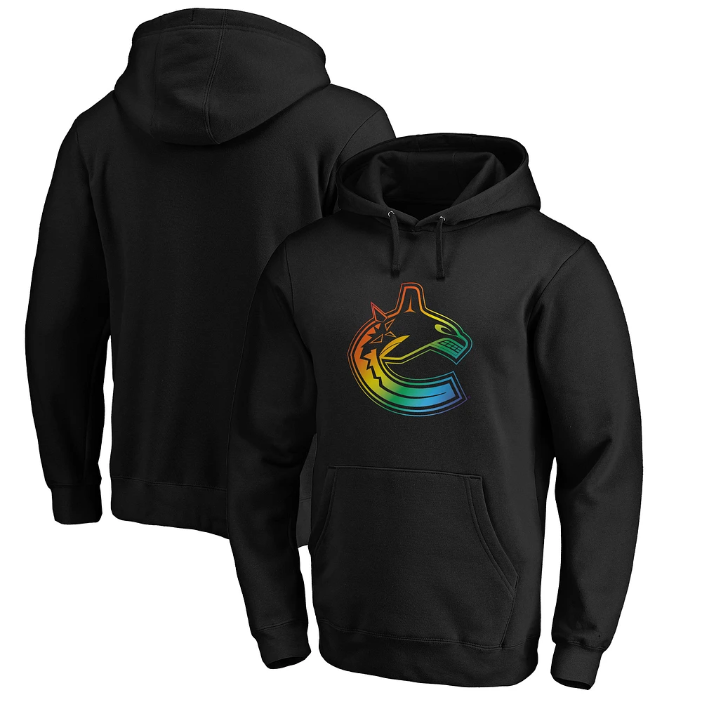 Men's Black Vancouver Canucks Team Pride Logo Pullover Hoodie