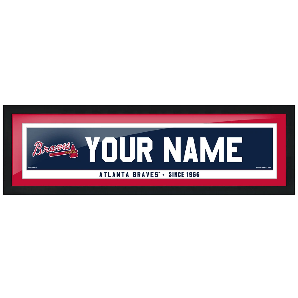 Atlanta Braves 6'' x 22'' Personalized Framed Artwork
