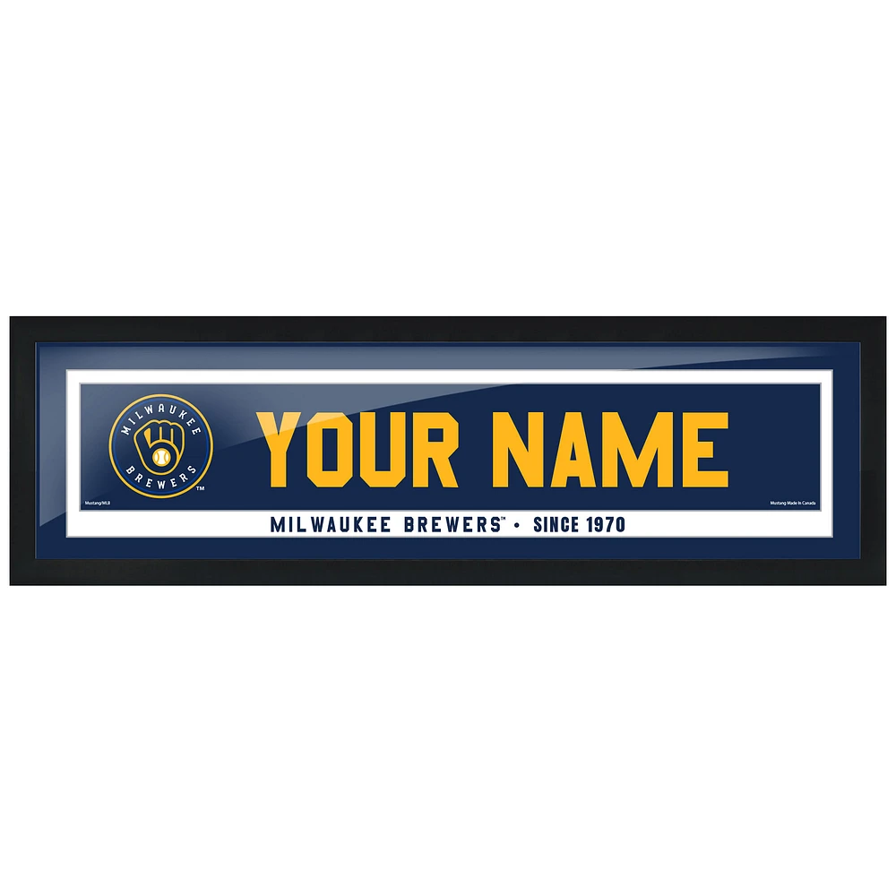 Milwaukee Brewers 6'' x 22'' Personalized Framed Artwork