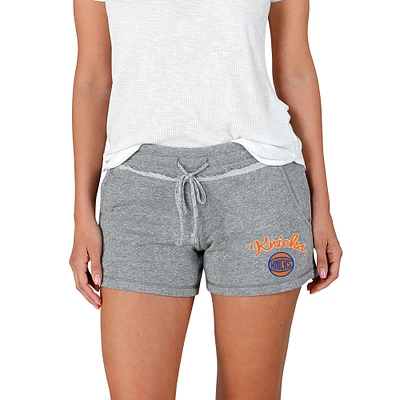 Women's Concepts Sport Gray New York Knicks Mainstream Terry Shorts