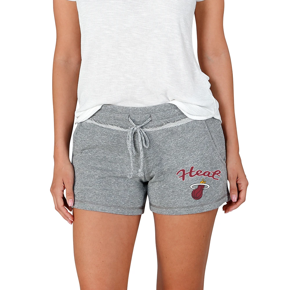 Women's Concepts Sport Gray Miami Heat Mainstream Terry Shorts
