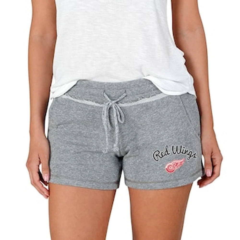 Women's Concepts Sport Gray Detroit Red Wings Mainstream Terry Shorts