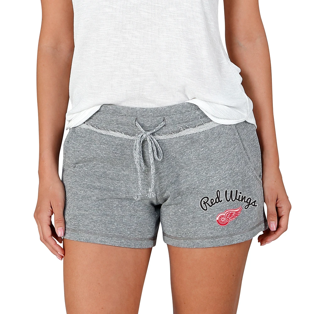 Women's Concepts Sport Gray Detroit Red Wings Mainstream Terry Shorts