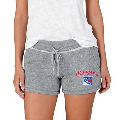Women's Concepts Sport Gray New York Rangers Mainstream Terry Shorts
