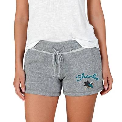 Women's Concepts Sport Gray San Jose Sharks Mainstream Terry Shorts