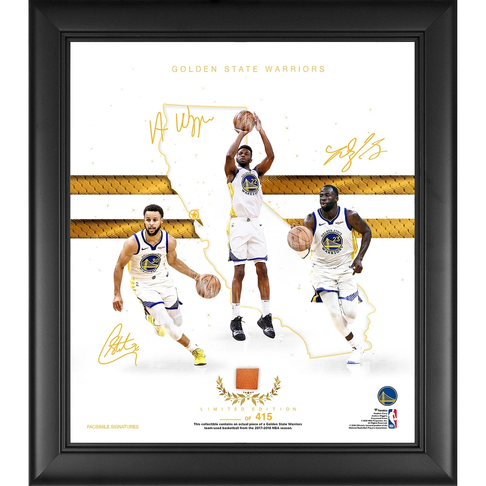 Golden State Warriors Framed 15" x 17" Franchise Foundations Collage with a Piece of Game Used Basketball - Limited Edition of 415