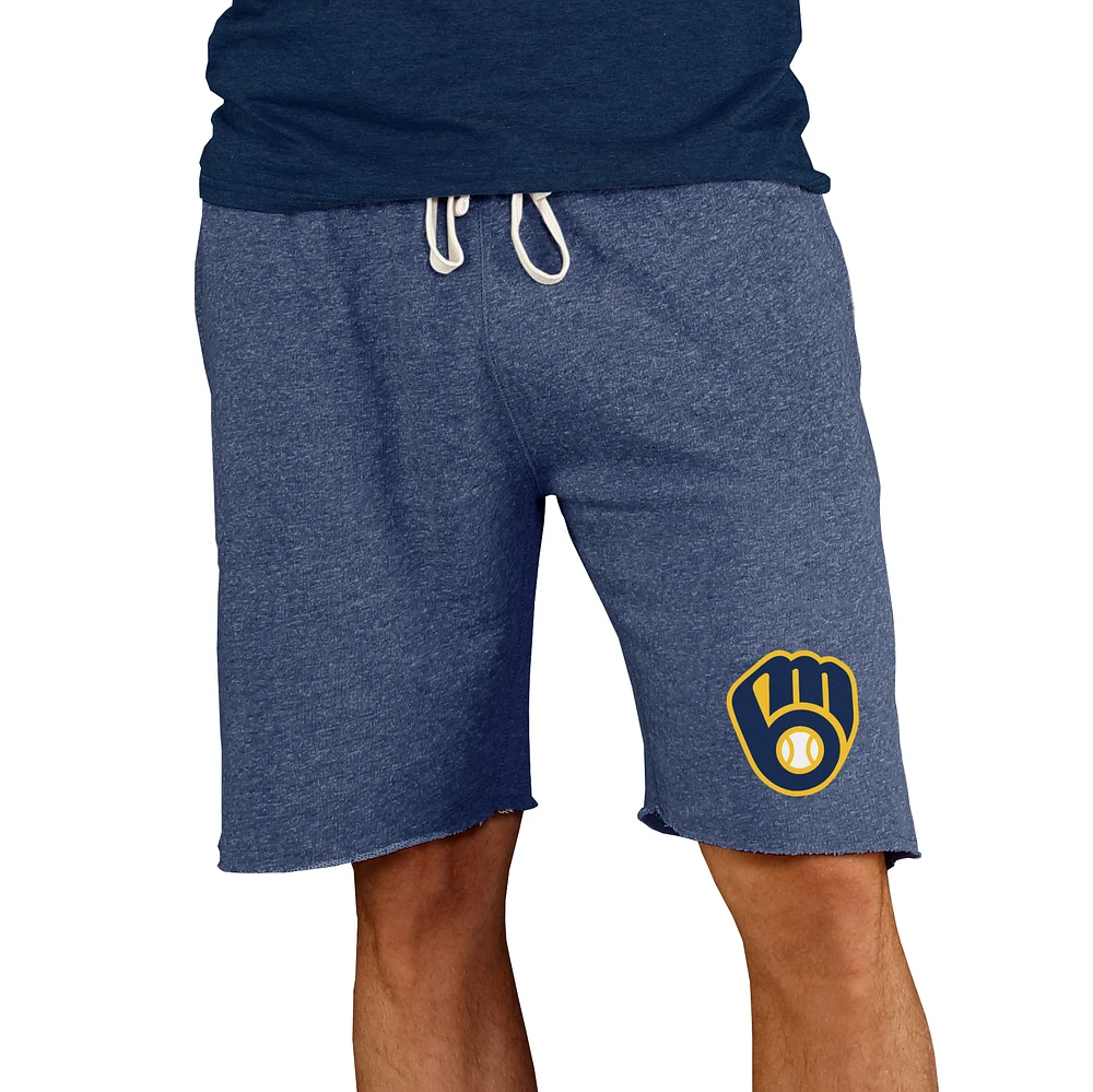 Men's Concepts Sport Navy Milwaukee Brewers Mainstream Terry Shorts