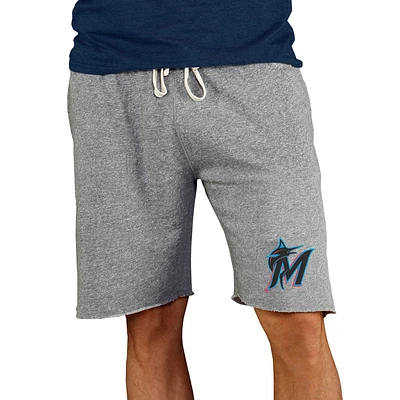 Men's Concepts Sport Gray Miami Marlins Mainstream Terry Shorts