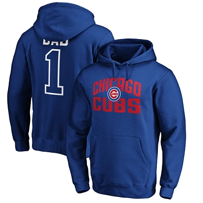 Men's Royal Chicago Cubs Father's Day #1 Dad Pullover Hoodie