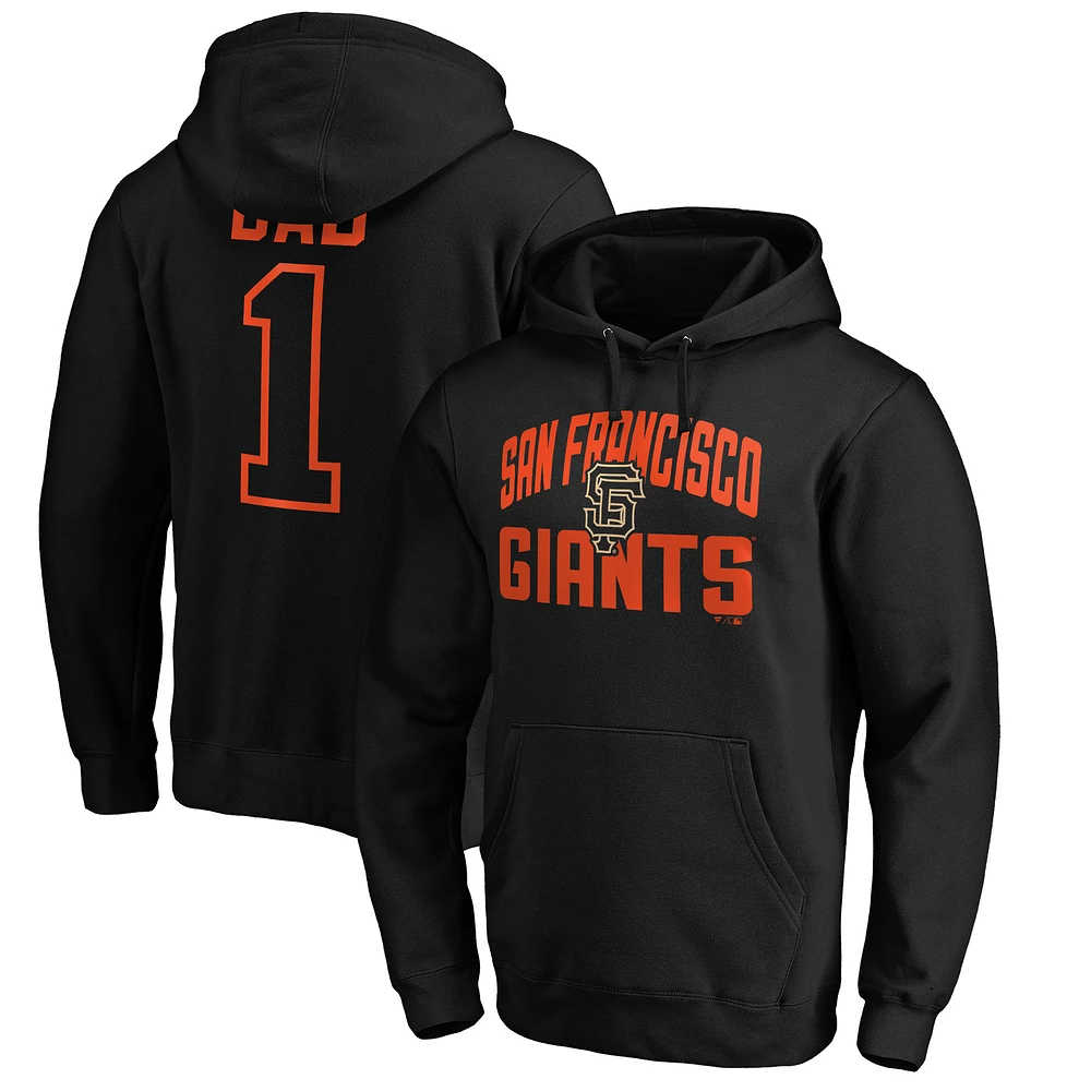 Men's Black San Francisco Giants Father's Day #1 Dad Pullover Hoodie
