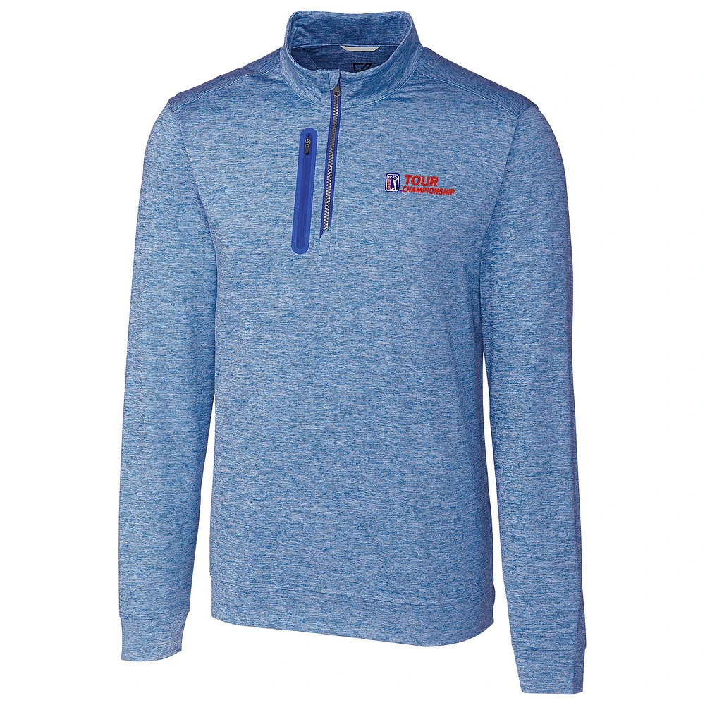 Men's Cutter & Buck Royal TOUR Championship Stealth Quarter-Zip Pullover Jacket
