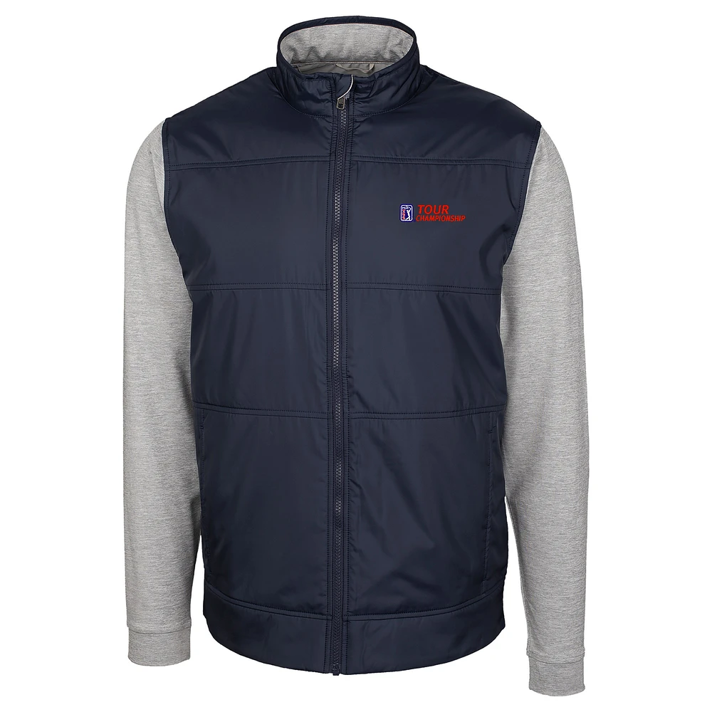 Men's Cutter & Buck Navy TOUR Championship Stealth Full-Zip Jacket