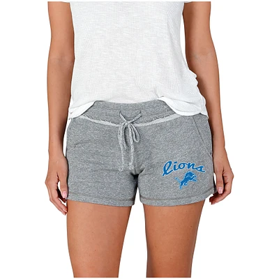 Women's Concepts Sport Gray Detroit Lions Mainstream Terry Shorts