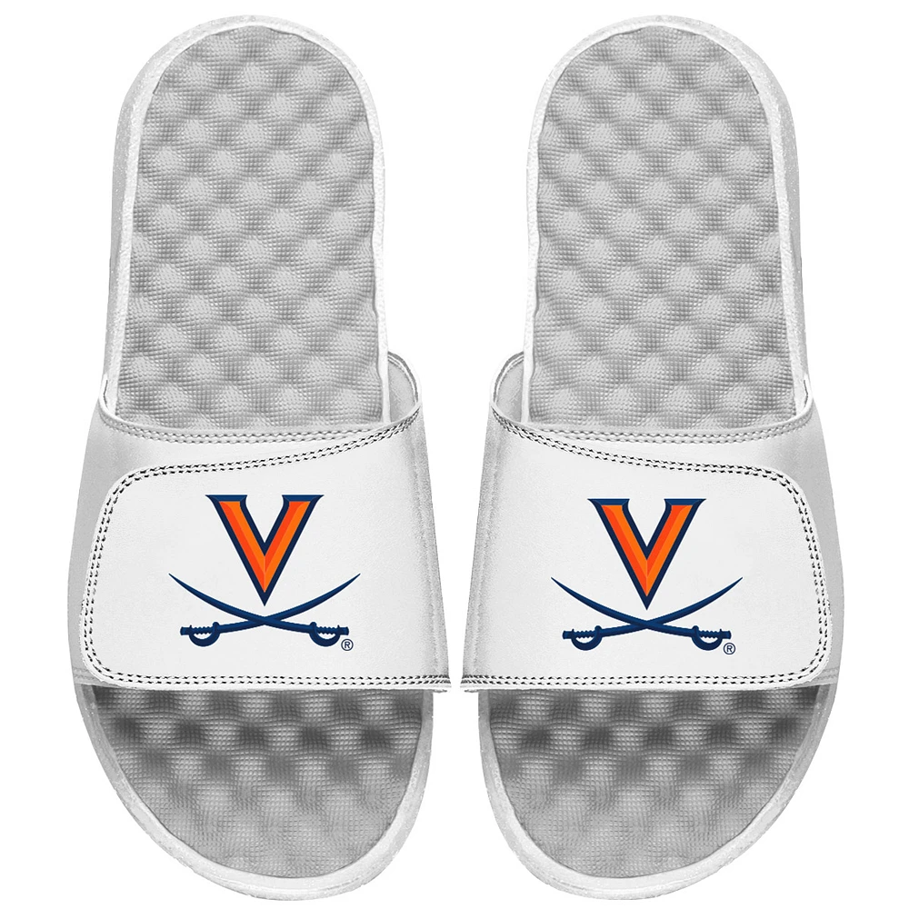Youth ISlide White Virginia Cavaliers Primary Team Logo Slide Sandals