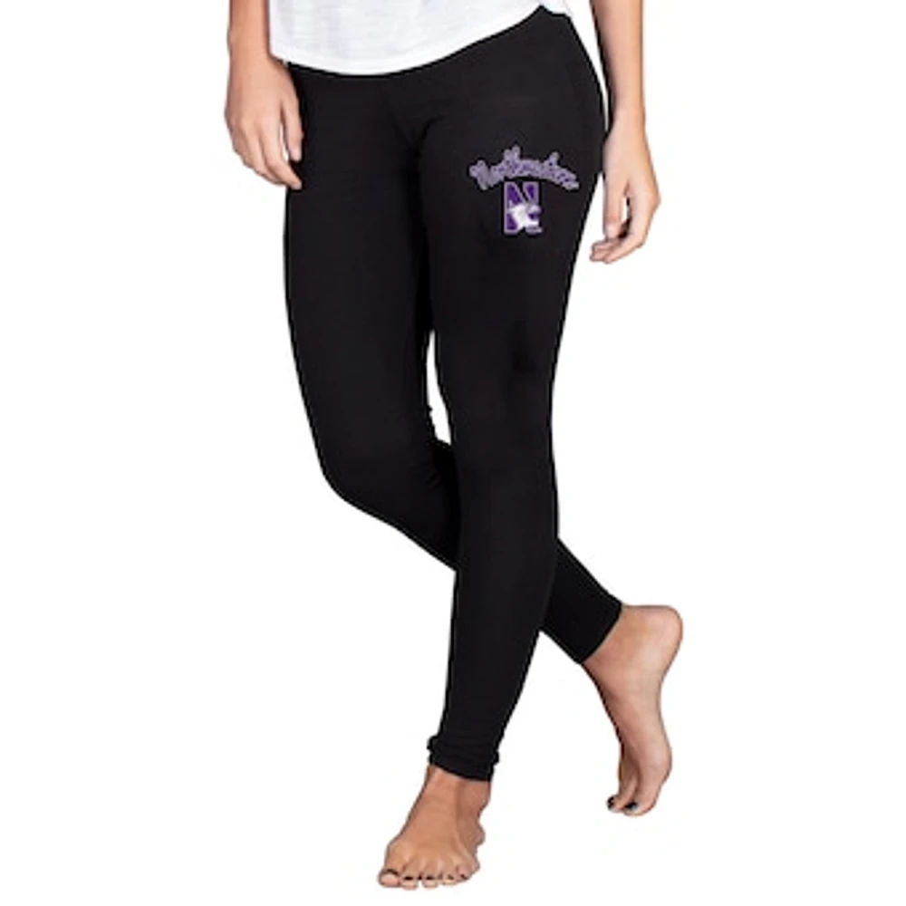 Women's Concepts Sport Black Northwestern Wildcats Fraction Essential Leggings
