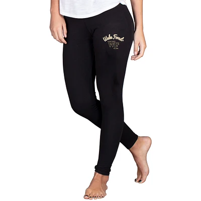 Women's Concepts Sport Black Wake Forest Demon Deacons Fraction Essential Leggings